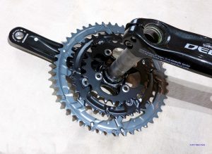 Shimano Deore triple chainset. Rear.